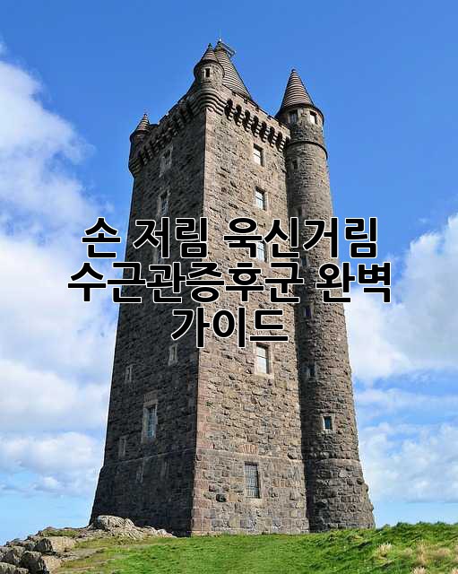 손 저림, 욱신거림? 수근관증후군 완벽 가이드