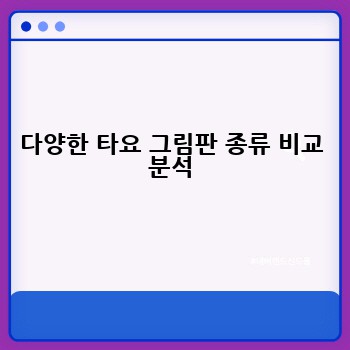 다양한 타요 그림판 종류 비교 분석
