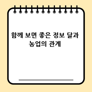 함께 보면 좋은 정보 달과 농업의 관계