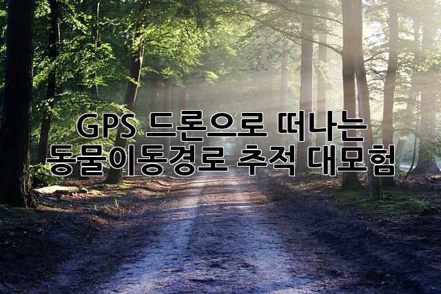 🐾 GPS 드론으로 떠나는 동물이동경로 추적 대모험 🚁