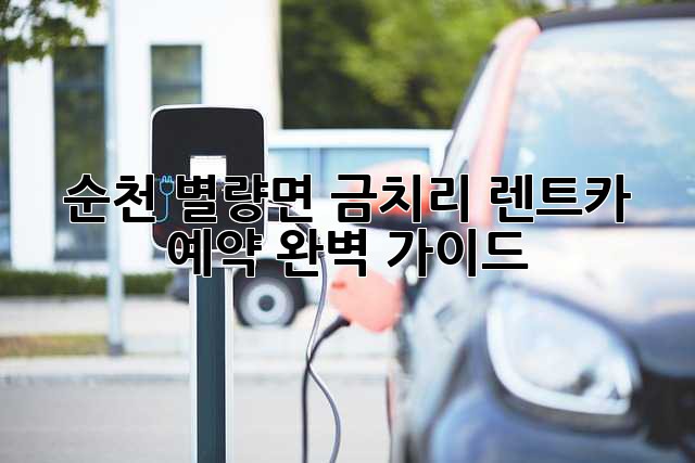 순천 별량면 금치리 렌트카 예약 완벽 가이드