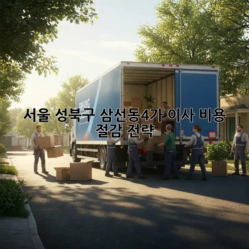서울 성북구 삼선동4가 이사 비용 절감 전략