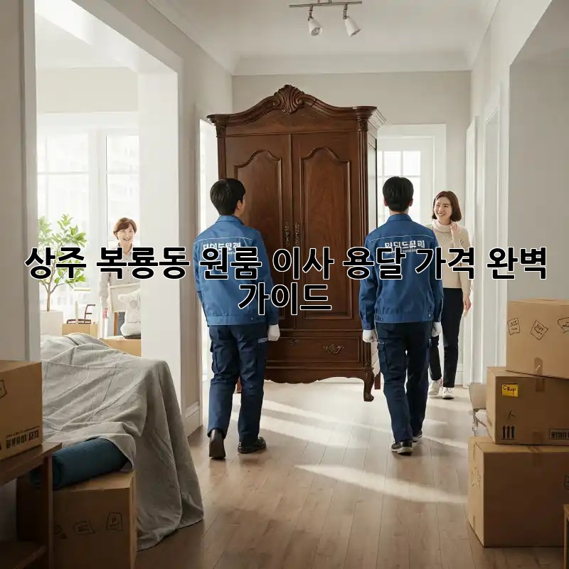 상주 복룡동 원룸 이사 용달 가격 완벽 가이드