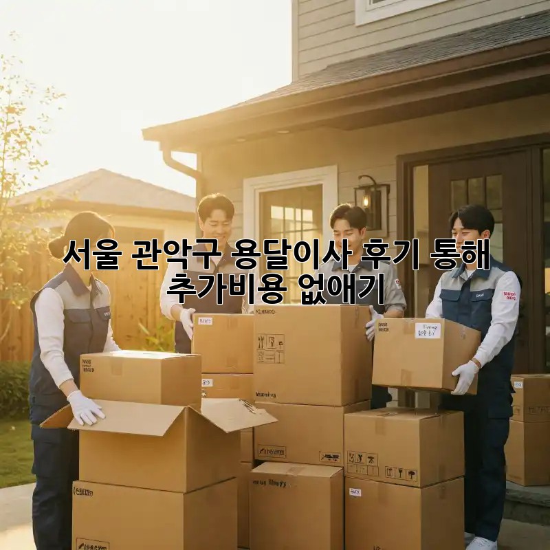 서울 관악구 용달이사, 후기 통해 추가비용 없애기!