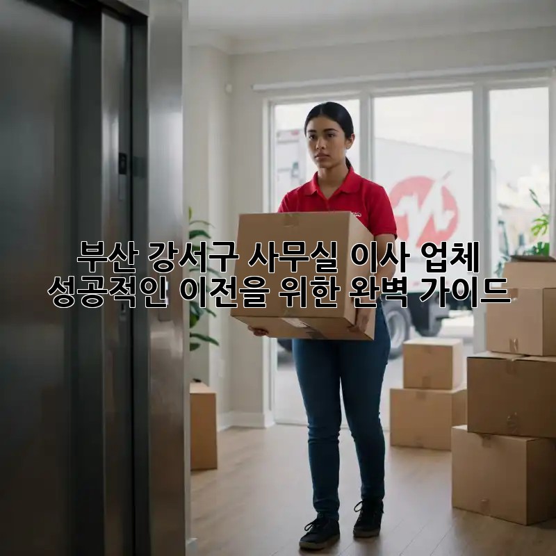 부산 강서구 사무실 이사 업체, 성공적인 이전을 위한 완벽 가이드