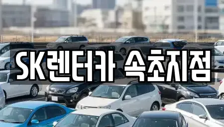강원 속초시 조양동 렌트카 전문 SK렌터카 속초지점