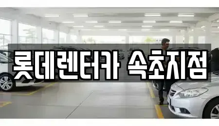 강원 속초시 조양동 장기렌트카 전문 롯데렌터카 속초지점