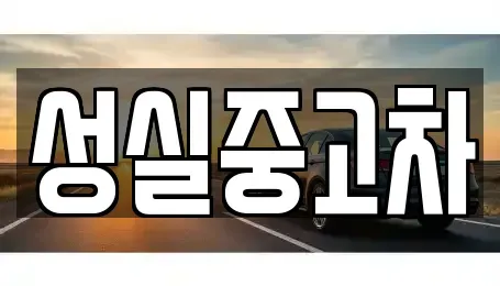 강원 영월군 무릉도원면 중고차 전문 성실중고차