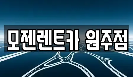 강원특별자치도 원주시 단구동 렌트카 전문 모젠렌트카 원주점