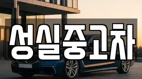 강원특별자치도 태백시 동점동 중고차 전문 성실중고차