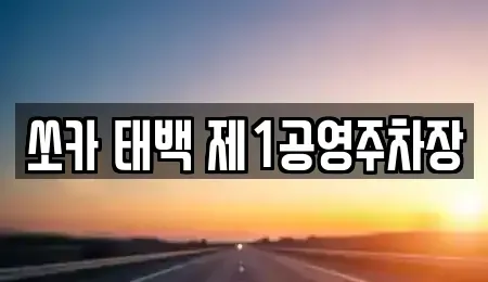 강원특별자치도 태백시 통동 렌트카 전문 쏘카 태백 제1공영주차장