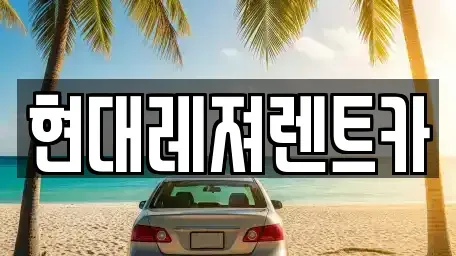 경기 광주시 송정동 렌트카 전문 현대레져렌트카