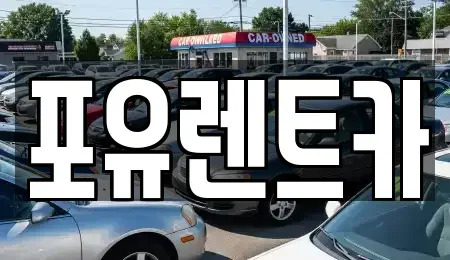 경기 광주시 송정동 장기렌트카 전문 포유렌트카