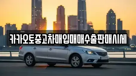 경기 광주시 송정동 중고차매입 전문 카카오토중고차매입매매수출판매시세