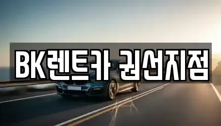 경기 수원시 권선구 권선동 렌트카 전문 BK렌트카 권선지점
