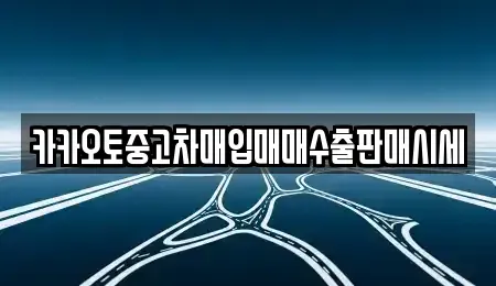 경기 시흥시 정왕동 중고차매입 전문 카카오토중고차매입매매수출판매시세