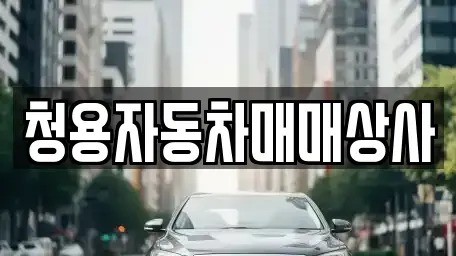 경기 안성시 신소현동 중고차매매 전문 청용자동차매매상사