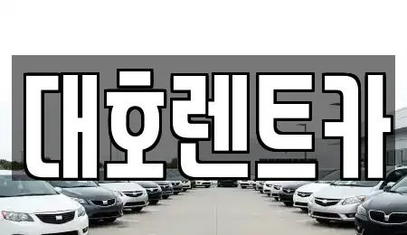 경기 안성시 연지동 렌트카 전문 대호렌트카