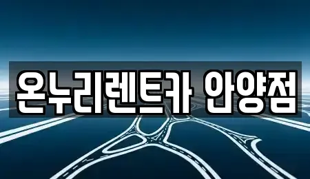 경기 안양시 동안구 관양동 렌트카 전문 온누리렌트카 안양점