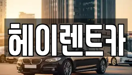 경기 안양시 동안구 관양동 렌트카 전문 헤이렌트카