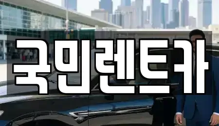 경기 안양시 동안구 렌트카 전문 국민렌트카