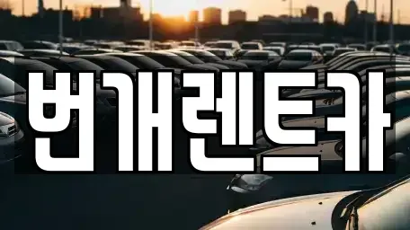 경기 안양시 동안구 장기렌트카 전문 번개렌트카