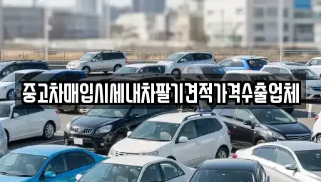 경기 안양시 동안구 중고차매입 전문 중고차매입시세내차팔기견적가격수출업체