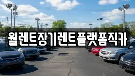 경기 이천시 증일동 장기렌트카 전문 월렌트장기렌트플랫폼직카