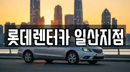 경기도 김포시 단기렌트카 전문 롯데렌터카 일산지점