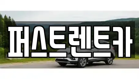 경기도 성남시 수정구 양지동 렌트카 전문 퍼스트렌트카