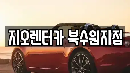 경기도 수원시 장안구 렌트카 전문 지오렌터카 북수원지점