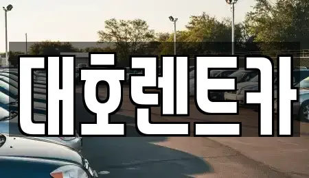경기도 안성시 대천동 렌트카 전문 대호렌트카