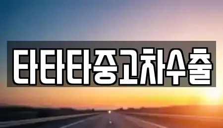 경기도 안성시 대천동 중고차매매 전문 타타타중고차수출