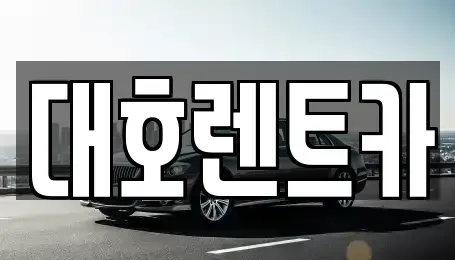 경기도 안성시 신소현동 렌트카 전문 대호렌트카