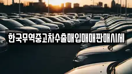 경기도 양주시 회암동 중고차매입 전문 한국무역중고차수출매입매매판매시세