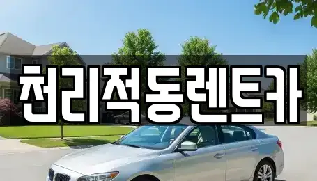 경기도 용인시 처인구 운학동 렌트카 전문 천리적동렌트카