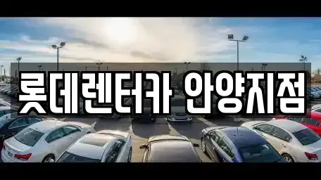 경기도 의왕시 단기렌트카 전문 롯데렌터카 안양지점