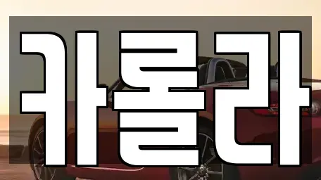 경기도 의왕시 중고차 전문 카롤라