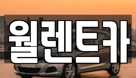 경기도 화성시 진안동 렌트카 전문 월렌트카