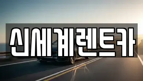 경남 진주시 초전동 렌트카 전문 신세계렌트카