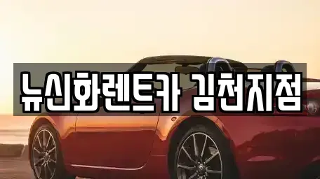 경북 김천시 부곡동 렌트카 전문 뉴신화렌트카 김천지점