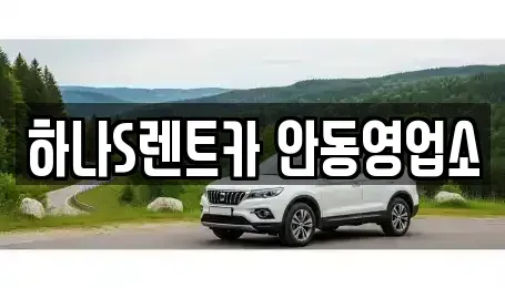 경북 안동시 노하동 렌트카 전문 하나S렌트카 안동영업소