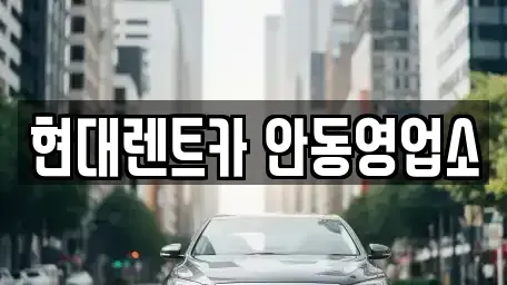 경북 안동시 목성동 렌트카 전문 현대렌트카 안동영업소
