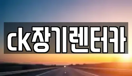 경북 장기렌트카 전문 ck장기렌터카