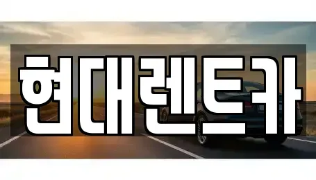 경상남도 양산시 용당동 렌트카 전문 현대렌트카
