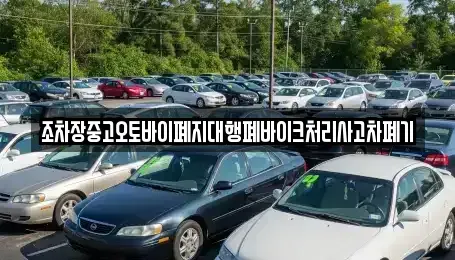 경상남도 진주시 옥봉동 중고차 전문 조차장중고오토바이폐지대행폐바이크처리사고차폐기