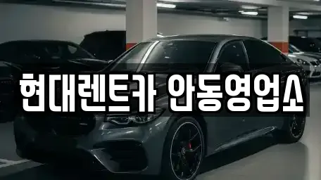 경상북도 안동시 정하동 렌트카 전문 현대렌트카 안동영업소