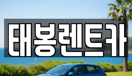 광주광역시 광산구 오선동 렌트카 전문 태봉렌트카