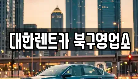 광주광역시 북구 용봉동 렌트카 전문 대한렌트카 북구영업소