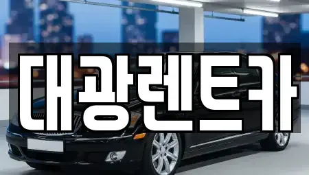 광주광역시 북구 풍향동 렌트카 전문 대광렌트카